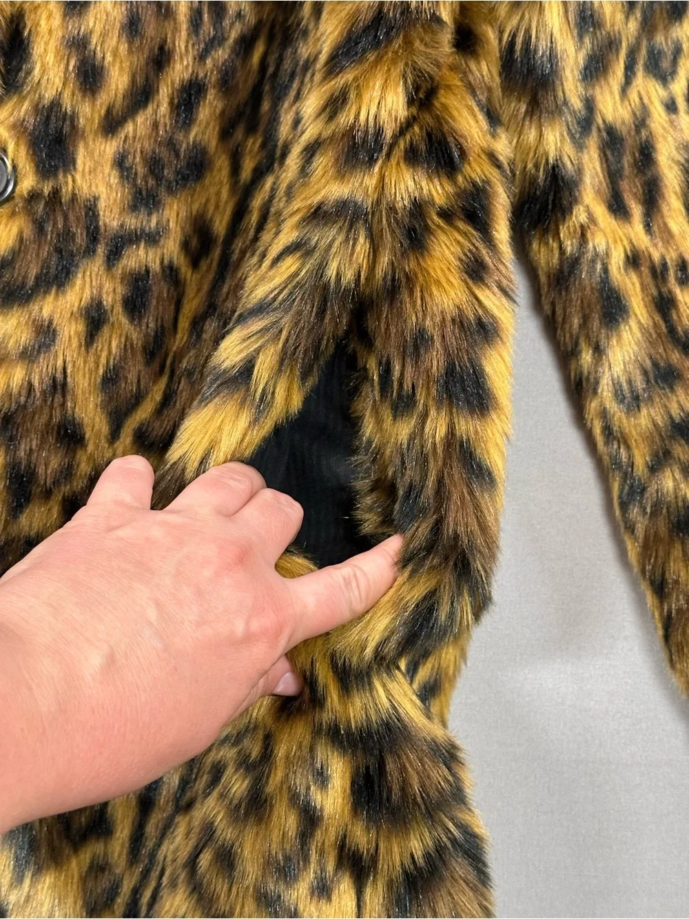 J Crew Faux-Fur Leopard Print Coat - Womens Small